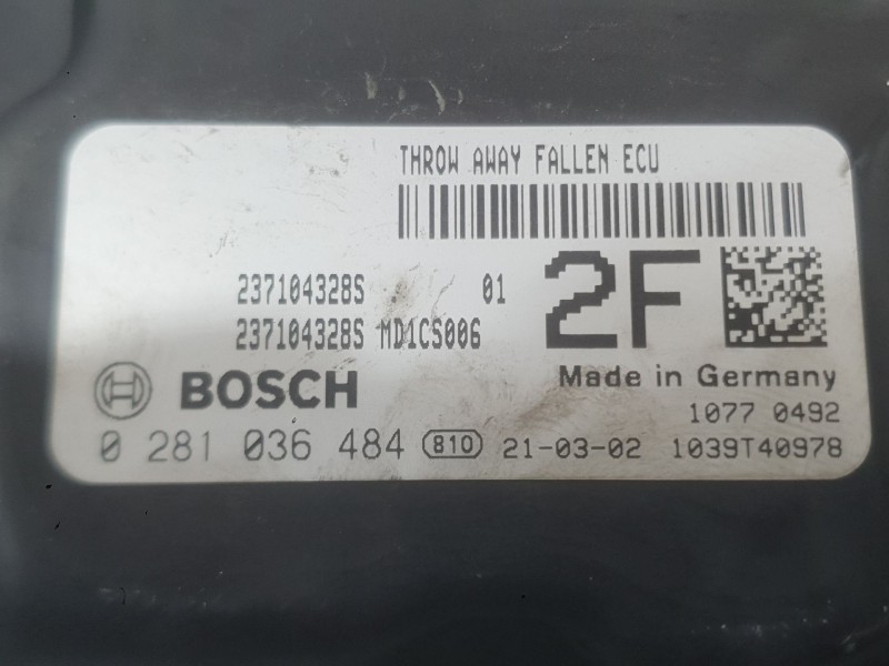 Recambio de centralita motor uce para renault kangoo express (fw0/1_) 1.5 dci 90 (fw0g, fw05, fw08, fw11) referencia OEM IAM   