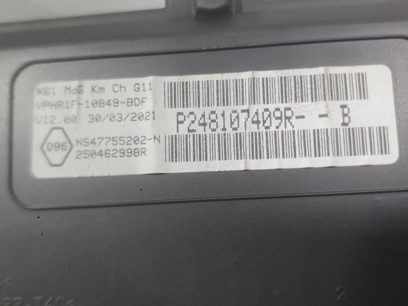 Recambio de cuadro instrumentos para renault kangoo express (fw0/1_) 1.5 dci 90 (fw0g, fw05, fw08, fw11) referencia OEM IAM 2481