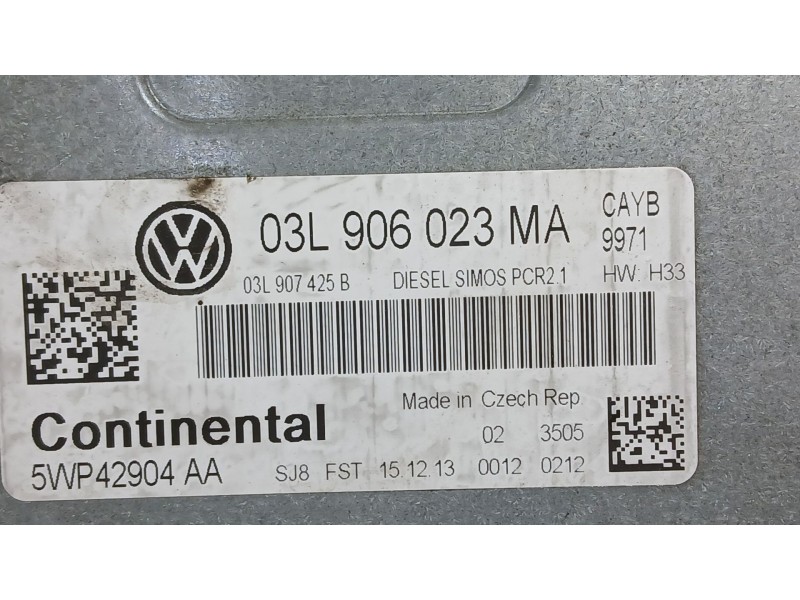 Recambio de centralita motor uce para volkswagen polo v (6r1, 6c1) 1.6 tdi referencia OEM IAM 03L906023MA  