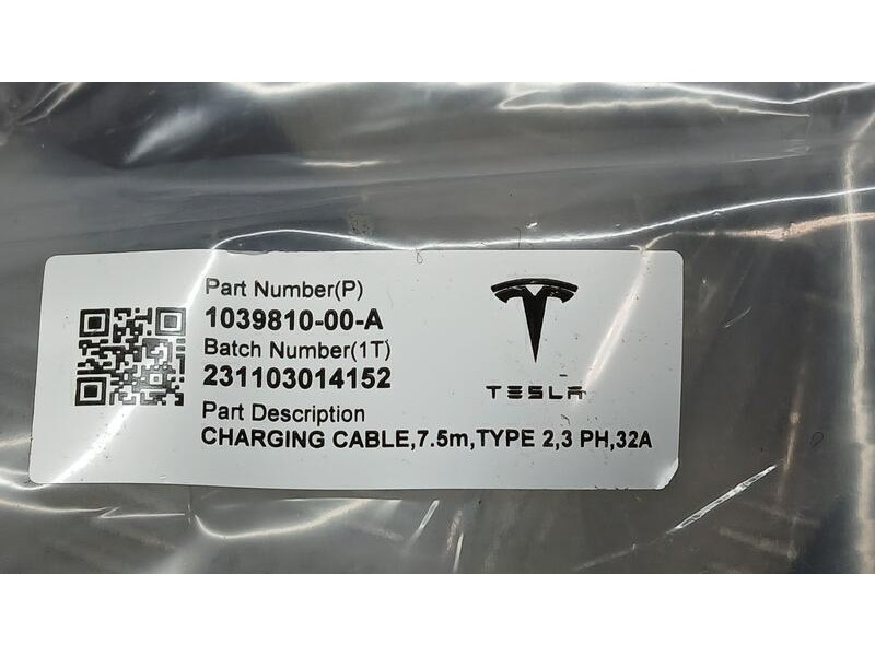 Recambio de cable para tesla model 3 (5yj3) ev referencia OEM IAM 103981000A CABLE CARGA DE BATERIA HIBRIDA 231103014152