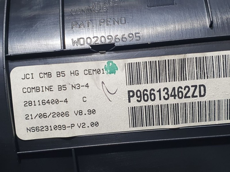 Recambio de cuadro instrumentos para citroën c4 coupe collection referencia OEM IAM 96613462ZD NS6231099P JOHNSON CONTROLS