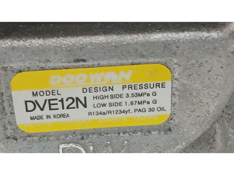 Recambio de compresor aire acondicionado para kia stonic (yb) 1.2 cvvt referencia OEM IAM 97701H8100 DOOWAN DVE12N
