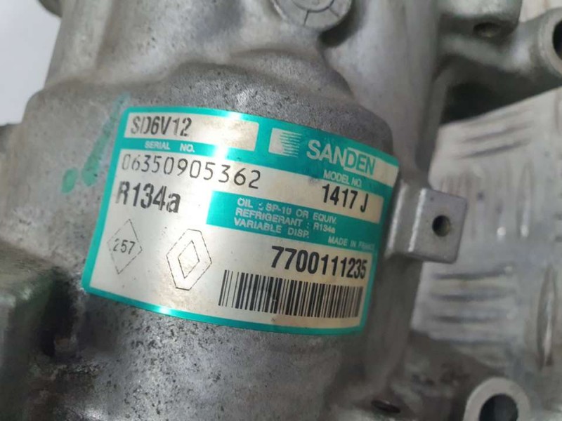 Recambio de compresor aire acondicionado para renault kangoo (f/kc0) authentique referencia OEM IAM 7700111235 SD6V12 SANDEN