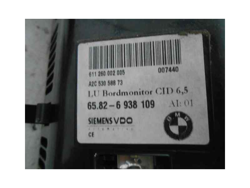 Recambio de pantalla multifuncion para bmw serie 5 berlina (e60) 530d referencia OEM IAM 611260002005  VDO