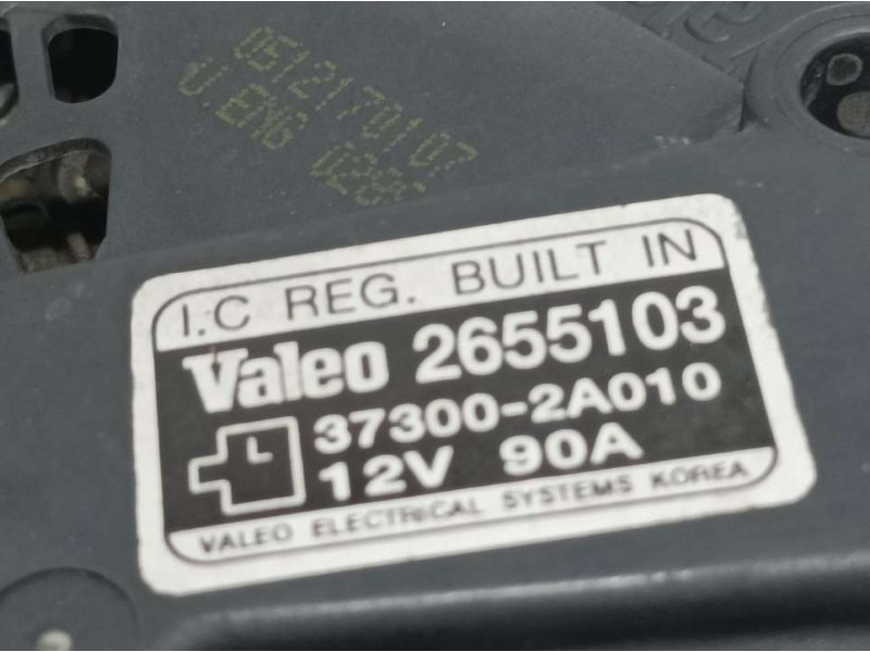 Recambio de alternador para hyundai getz (tb) 1.5 crdi referencia OEM IAM 373002A010 2655103 VALEO