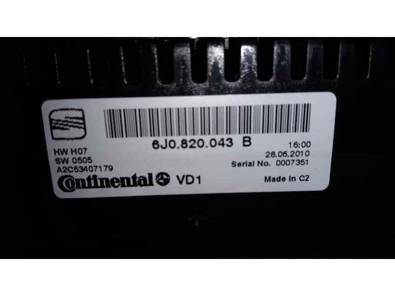 Recambio de mando climatizador para seat ibiza sc (6j1) reference referencia OEM IAM A2C53407179 6J0820043B CONTINENTAL