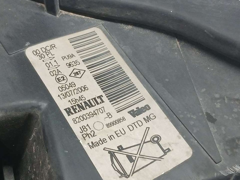 Recambio de faro derecho para renault espace iv (jk0) dynamique referencia OEM IAM 8200394707 89900585 VALEO XENEON PULIR