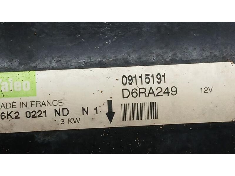 Recambio de motor arranque para opel corsa c comfort referencia OEM IAM 09115191 VALEO D6RA249