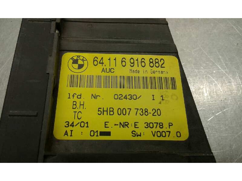 Recambio de mando climatizador para bmw serie 3 berlina (e46) 2.0 16v diesel cat referencia OEM IAM 64116916882  64116916882