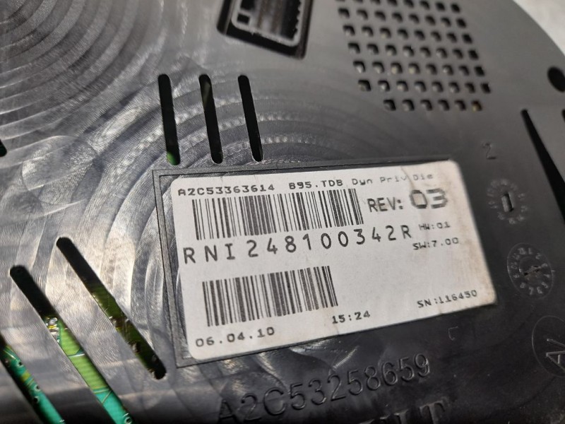 Recambio de cuadro instrumentos para renault megane iii coupe dynamique referencia OEM IAM 248100342R  