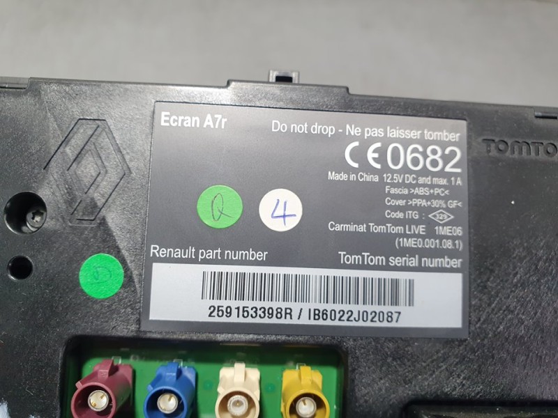 Recambio de sistema navegacion gps para renault scenic iii dynamique referencia OEM IAM 259153398R  