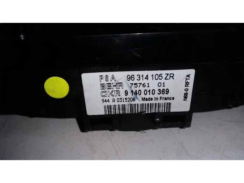 Recambio de mando climatizador para citroën xsara picasso 2.0 hdi referencia OEM IAM 7576101 96314105ZR BEHR