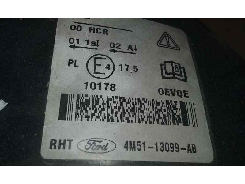 Recambio de faro derecho para ford focus berlina (cap) ambiente (d) referencia OEM IAM 4M5113099AB  