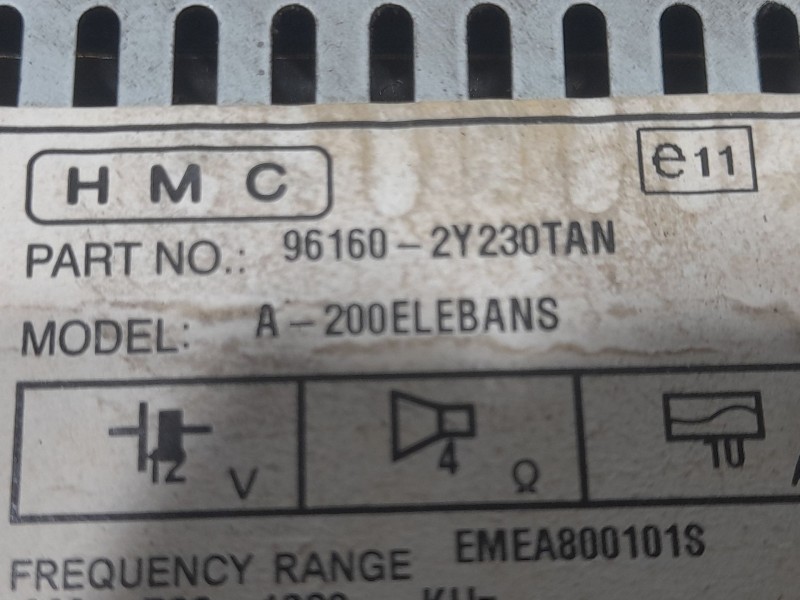 Recambio de sistema audio / radio cd para hyundai ix35 (lm, el, elh) 1.6 referencia OEM IAM 961602Y230TAN A200ELEBANS 