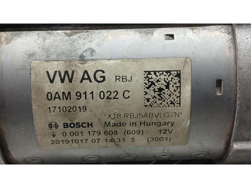 Recambio de motor arranque para skoda octavia iii combi (5e5, 5e6) 1.5 tsi g-tec referencia OEM IAM 0AM911022C BOSCH 0001179608