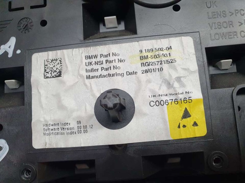 Recambio de cuadro instrumentos para mini mini (r56) one referencia OEM IAM 918950204 BM503931 CENTRAL