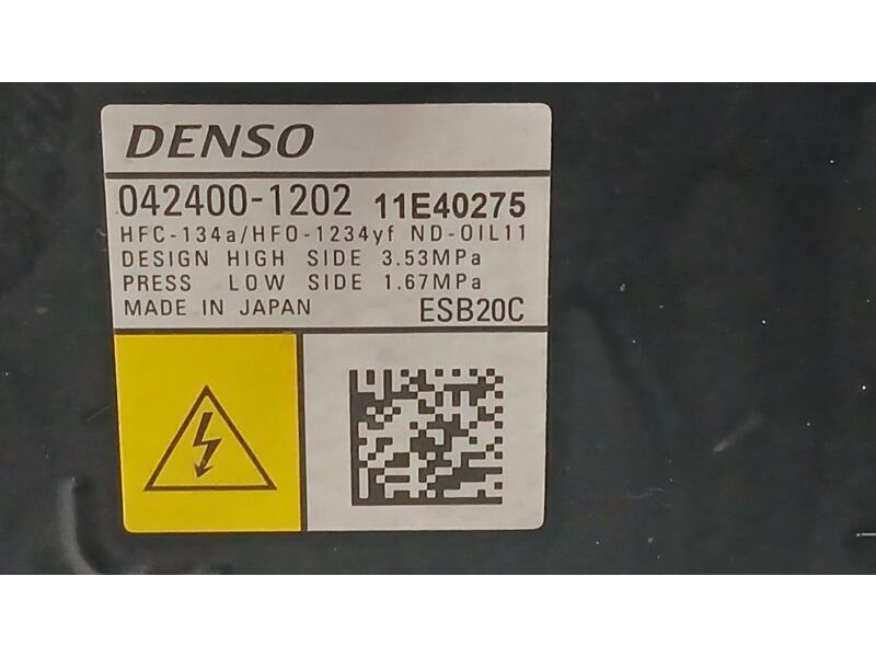 Recambio de compresor aire acondicionado para toyota corolla (e21) hybrid active referencia OEM IAM 8837047092 DENSO ESB20C 4240