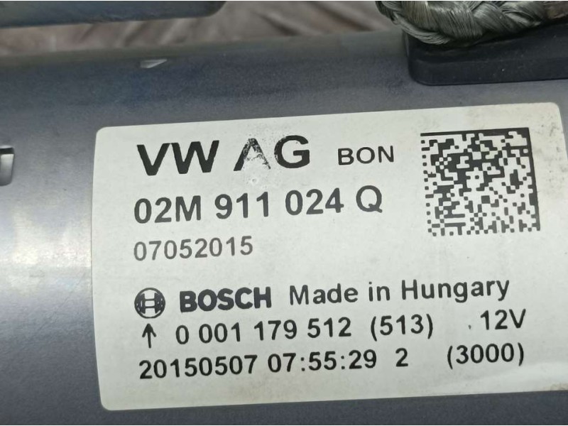 Recambio de motor arranque para volkswagen polo (6r1) advance referencia OEM IAM 02M911024Q 0001179512 BOSCH