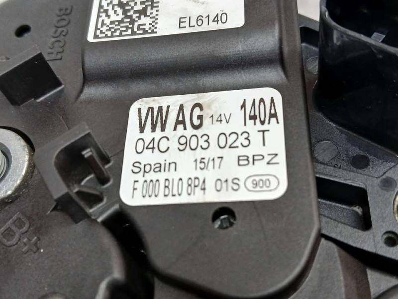 Recambio de alternador para audi a3 (8v) ambiente ultra referencia OEM IAM 04C903023T F000BL08P4 BOSCH