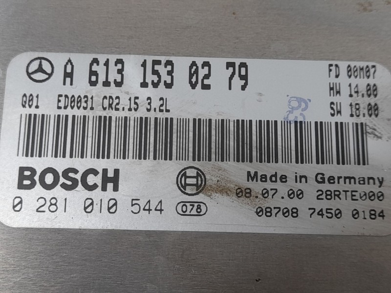 Recambio de centralita motor uce para mercedes-benz clase e (w210) berlina diesel 320 cdi (210.026) referencia OEM IAM A61315302