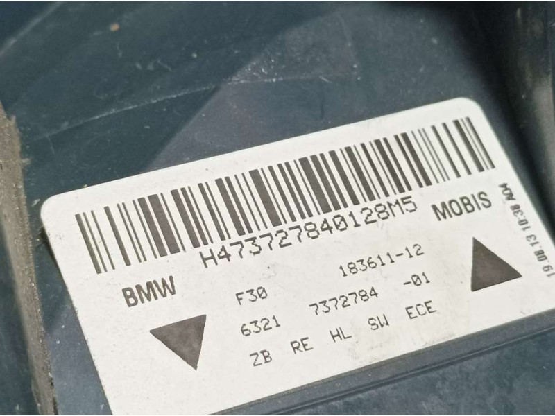 Recambio de piloto trasero derecho para bmw serie 3 lim. (f30) 320d efficientdynamics edition referencia OEM IAM 7372784  EXTERI