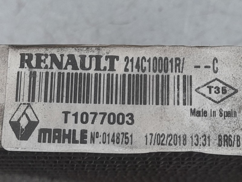 Recambio de radiador agua adicional para nissan nv 400 l1h1 3,3t pro referencia OEM IAM 214C10001R  