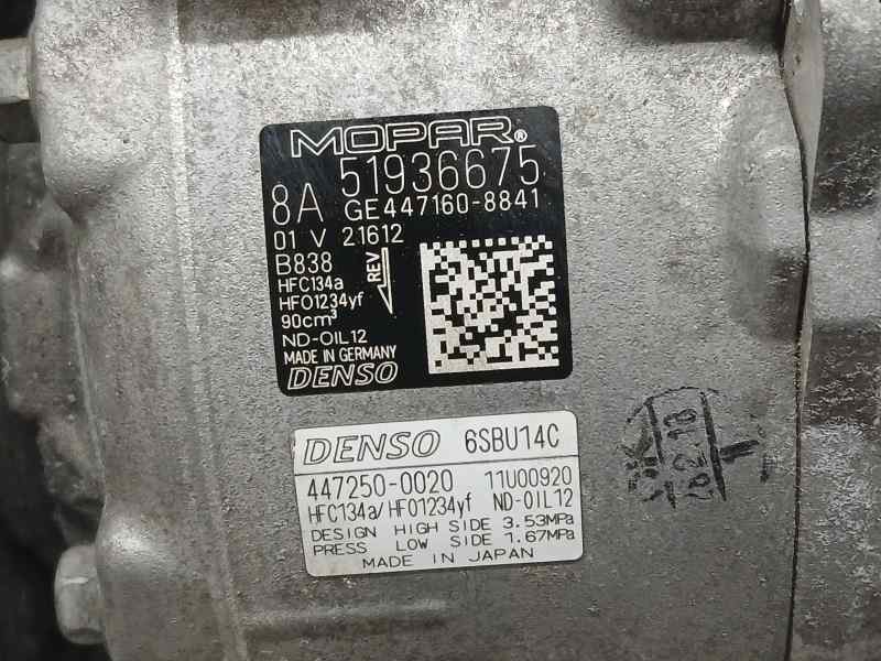 Recambio de compresor aire acondicionado para fiat 500 x (334) city cross referencia OEM IAM 51936675 4471608841 DENSO