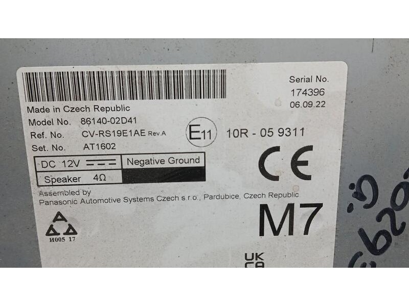 Recambio de sistema navegacion gps para toyota corolla (e21) hybrid active referencia OEM IAM 8614002D41 PANASONIC CVRS19E1AE