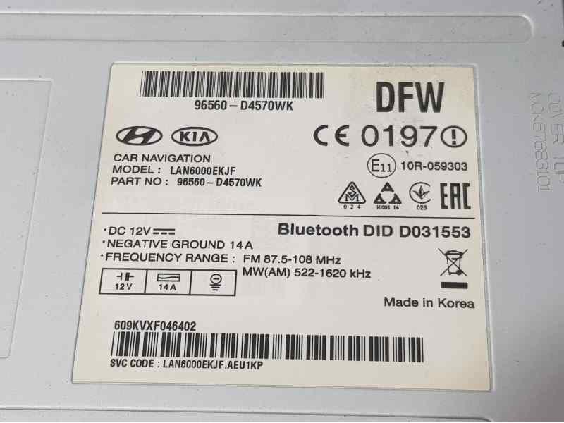 Recambio de sistema navegacion gps para kia optima vision referencia OEM IAM 96560D4570WK LAN6000EKJF 