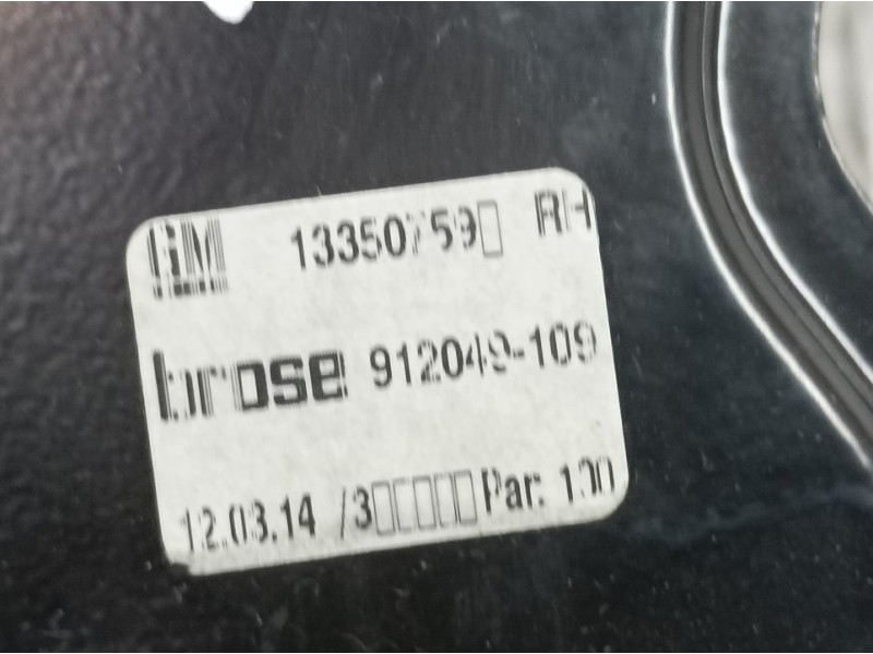Recambio de elevalunas delantero derecho para opel astra j lim. cosmo referencia OEM IAM 13350759 912049109 ELECTRICO 7 PINS