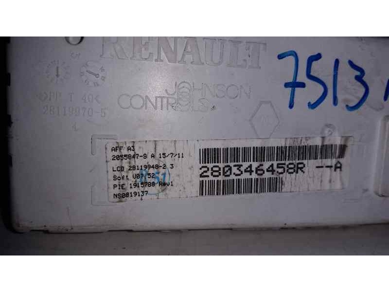 Recambio de pantalla multifuncion para renault megane iii coupe dynamique referencia OEM IAM 280346458RA  