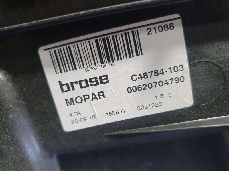Recambio de elevalunas trasero derecho para fiat 500 x (334) city cross referencia OEM IAM 520704790 C48784103 BROSE ELECTRICO 2