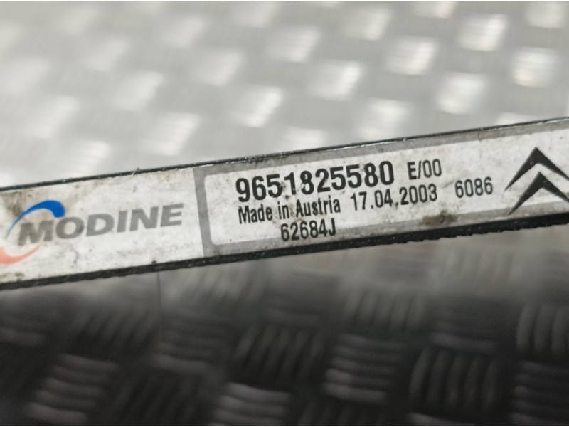 Recambio de condensador / radiador aire acondicionado para citroën c3 pluriel 1.4 referencia OEM IAM 9651825580 62684J MODINE