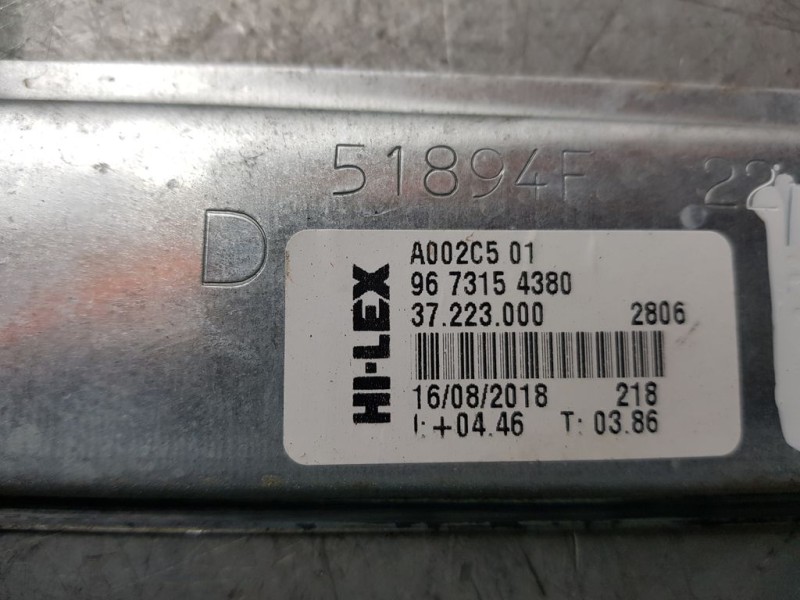 Recambio de elevalunas delantero derecho para peugeot 208 style referencia OEM IAM 9673154380 37223000 ELÉCTRICO 2 PINS HILEX