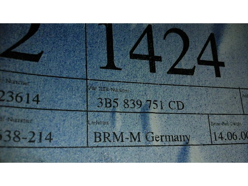 Recambio de elevalunas trasero izquierdo para volkswagen passat berlina (3b2) referencia OEM IAM 3B5839751CD 18 PINS ELECTRICO