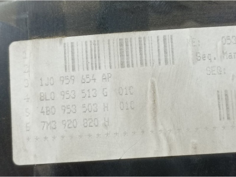 Recambio de cuadro instrumentos para volkswagen sharan (7m6/7m9) advance referencia OEM IAM 7M3920820H 110080031013 VDO