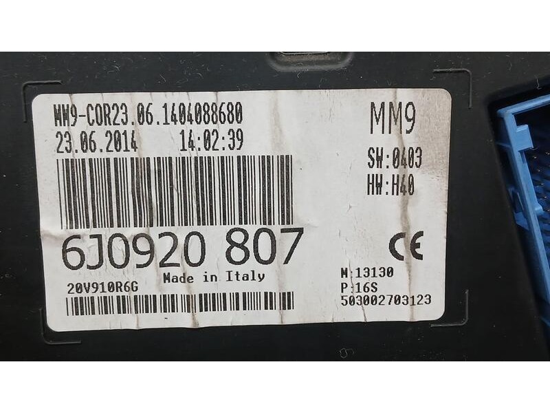 Recambio de cuadro instrumentos para seat ibiza (6j5) reference referencia OEM IAM 6J0920807 MAGNETI MARELLI 503002703123