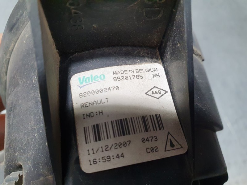 Recambio de faro antiniebla derecho para renault laguna ii (bg0) expression referencia OEM IAM 8200002470 89201785 VALEO