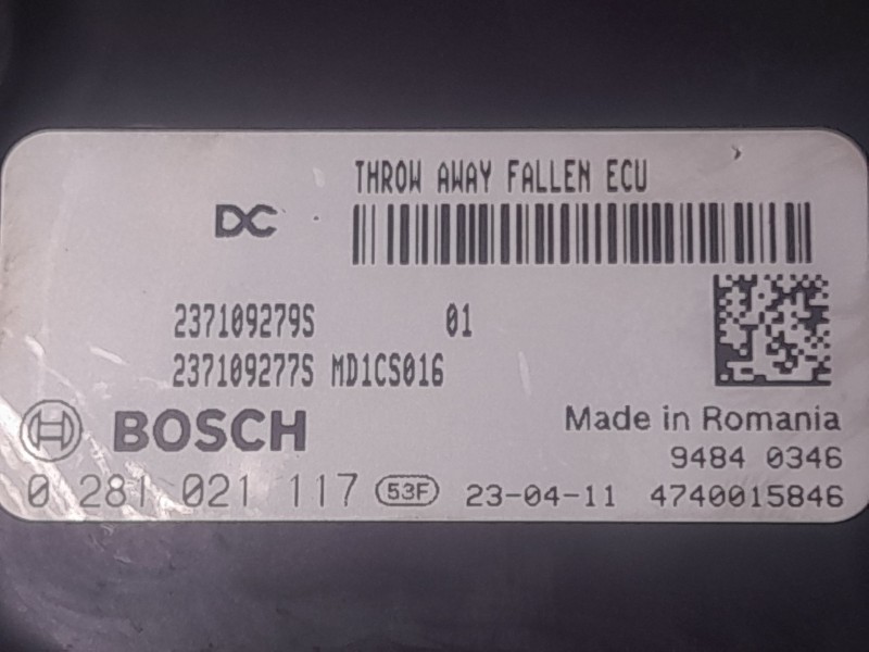 Recambio de centralita motor uce para renault express furgoneta/monovolumen 1.5 blue dci 95 (f6ab) referencia OEM IAM 4740015846