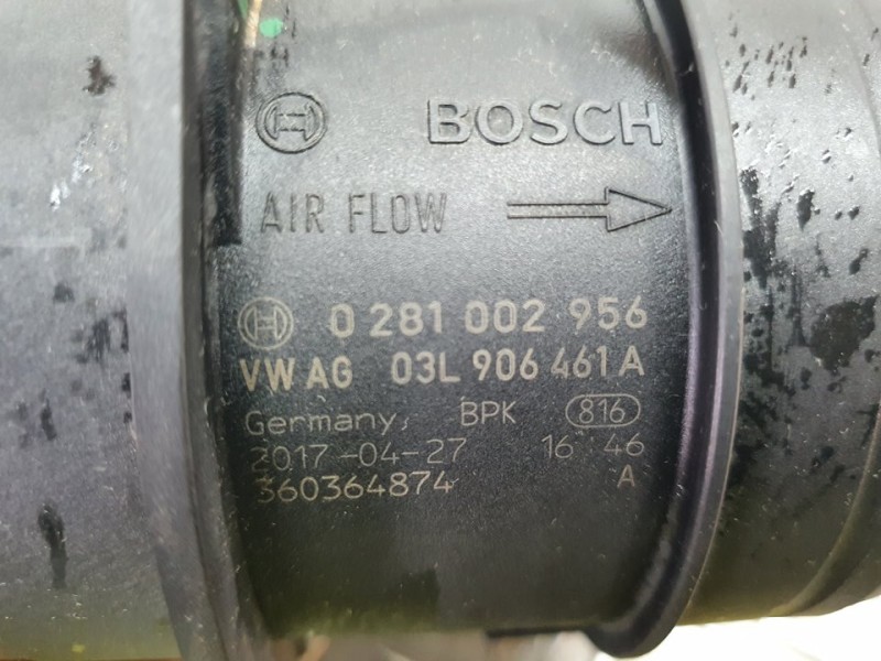 Recambio de caudalimetro para audi a5 sportback (f5a) sport referencia OEM IAM 03L906461A 0281002956 BOSCH