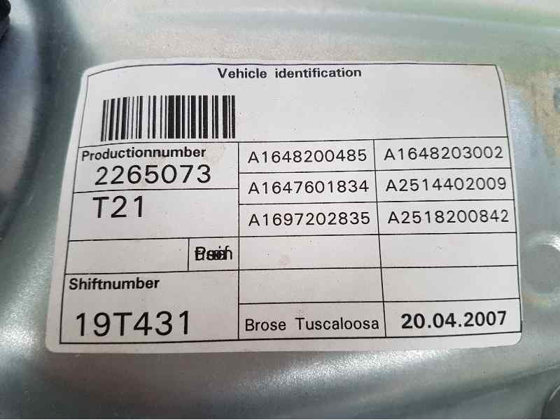 Recambio de elevalunas delantero derecho para mercedes-benz clase m (w164) 320 cdi 4m edition 10 referencia OEM IAM A2518200842 