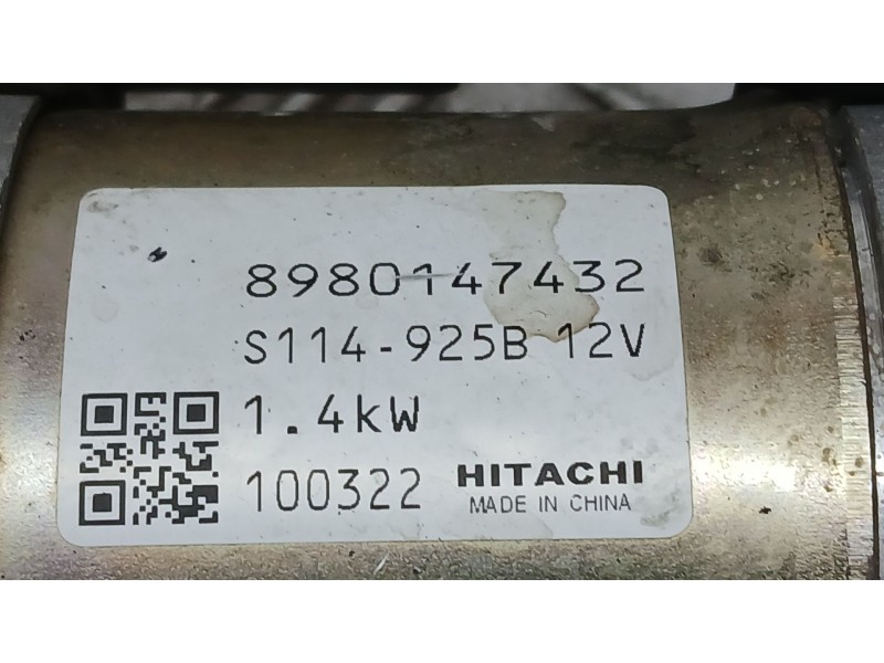 Recambio de motor arranque para opel astra h gtc (a04) 1.7 cdti (l08) referencia OEM IAM 8980147432 HITACHI S114925B