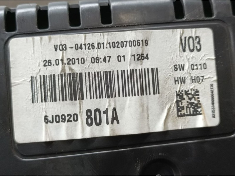 Recambio de cuadro instrumentos para seat ibiza (6j5) stylance / style referencia OEM IAM 6J0920801A A2C53349080 VDO
