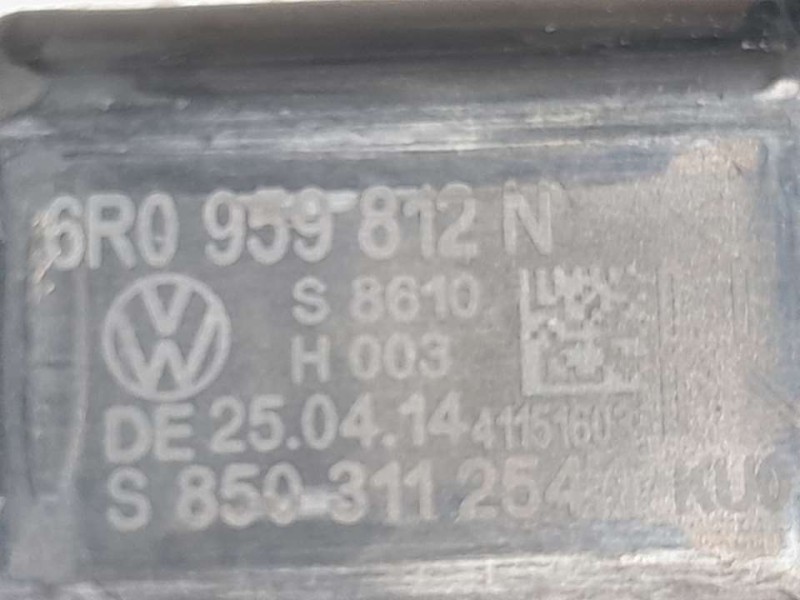 Recambio de elevalunas trasero derecho para volkswagen polo (6c1) bluemotion referencia OEM IAM 6R0959812N  ELECTRICO 5 PINES