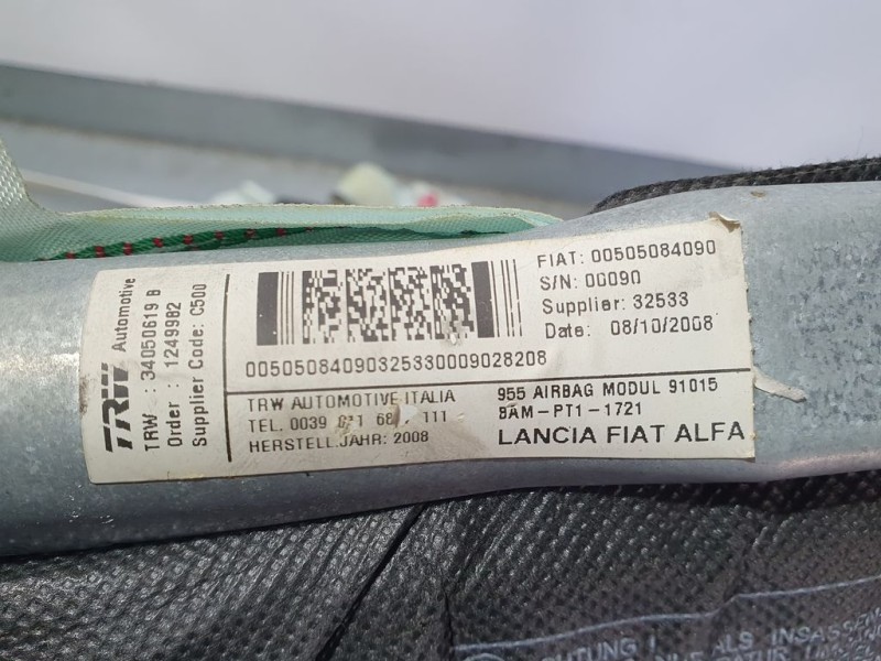 Recambio de airbag cortina delantero derecho para alfa romeo mito (145) distinctive referencia OEM IAM 505084090 34050619B TRW