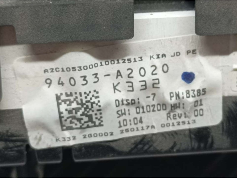 Recambio de cuadro instrumentos para kia cee´d concept plus referencia OEM IAM 94033A2020 A2C105300010012513 