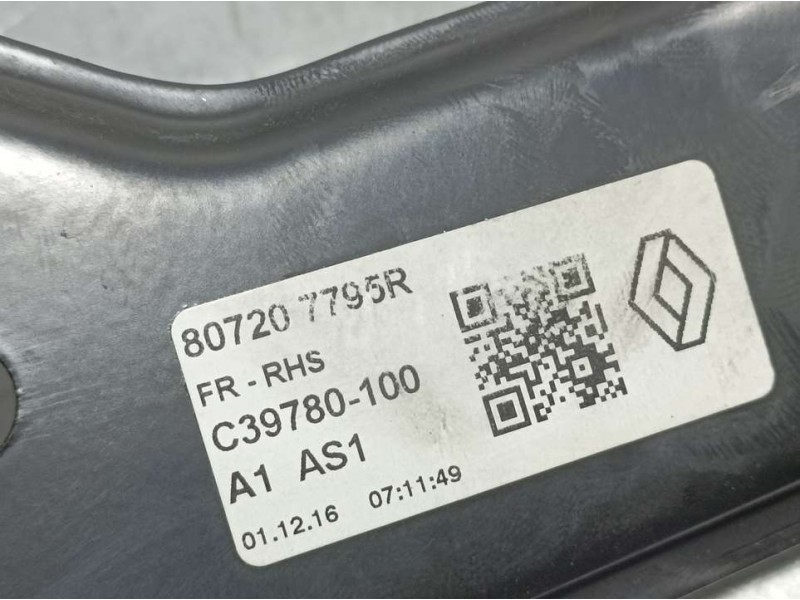 Recambio de elevalunas delantero derecho para renault kadjar business referencia OEM IAM 807207795R  ELECTRICO