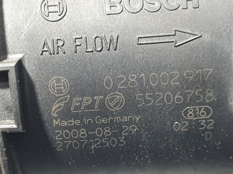 Recambio de caudalimetro para alfa romeo mito (145) distinctive referencia OEM IAM 55206758 0281002917 BOSCH