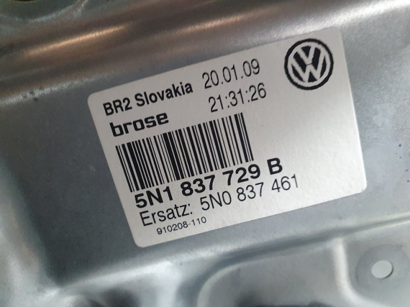 Recambio de elevalunas delantero izquierdo para volkswagen tiguan (5n1) advance referencia OEM IAM 5N1837729B 974927105 BROSE EL