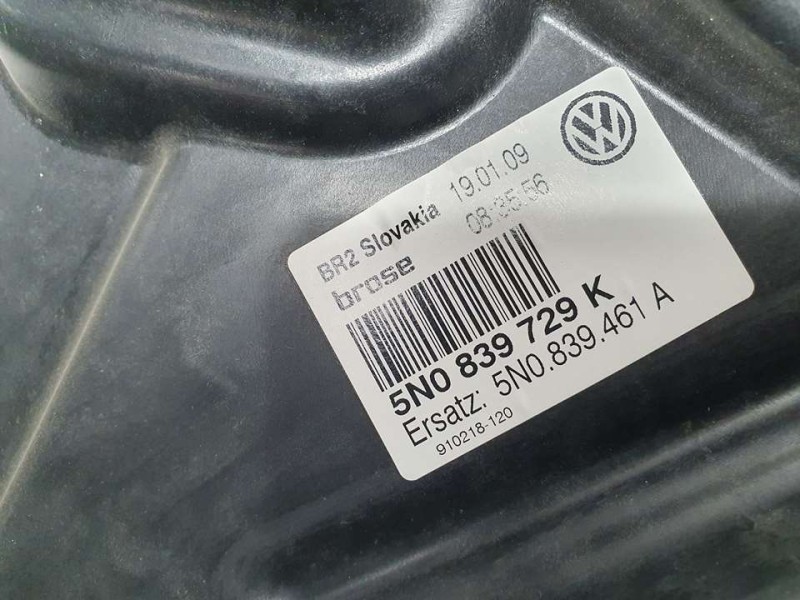 Recambio de elevalunas trasero izquierdo para volkswagen tiguan (5n1) advance referencia OEM IAM 5N0839729K BROSE ELECTRICO